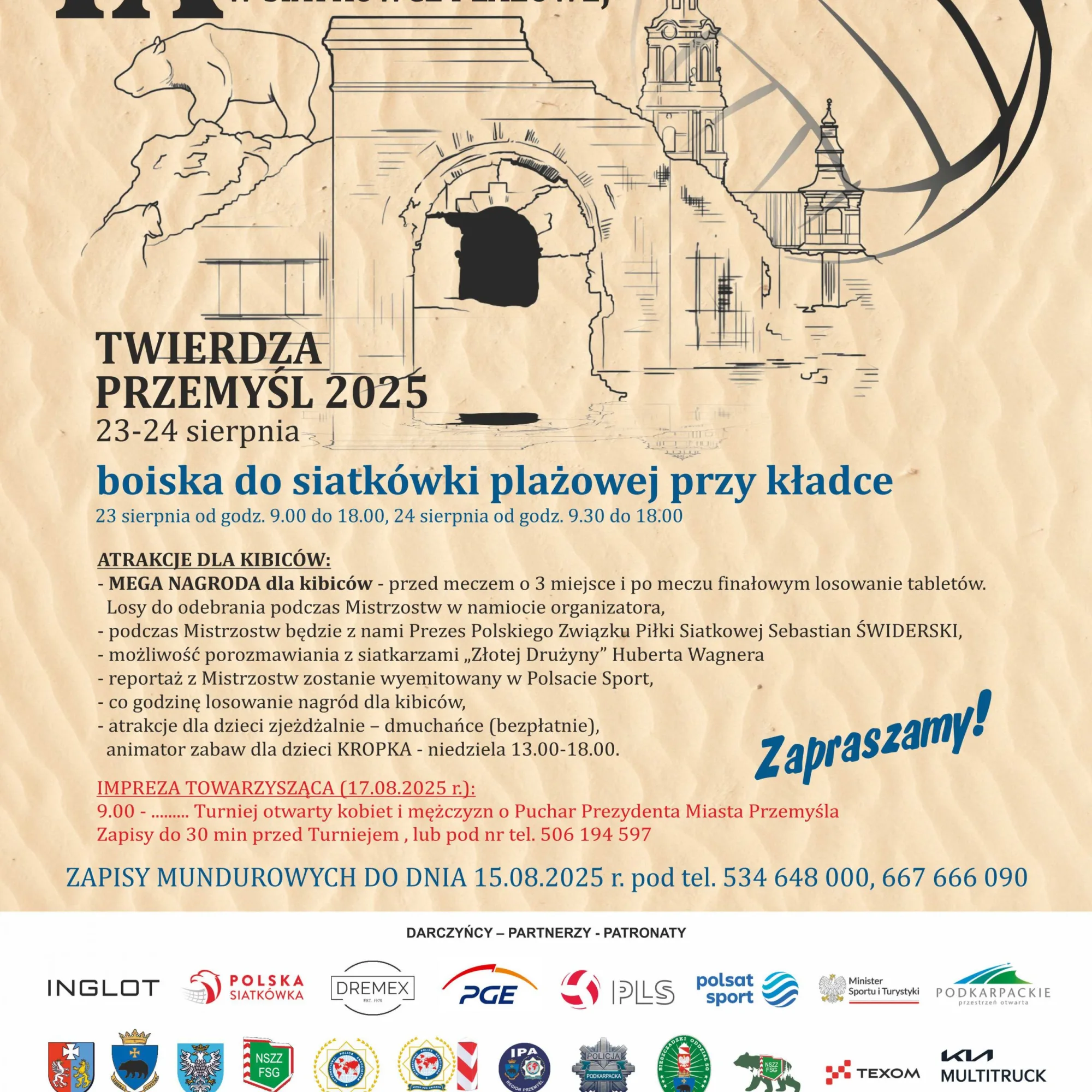 IX MISTRZOSTWA POLSKI W SIATKÓWCE PLAŻOWEJ SŁUŻB MUNDUROWYCH – TWIERDZA PRZEMYŚL 2025